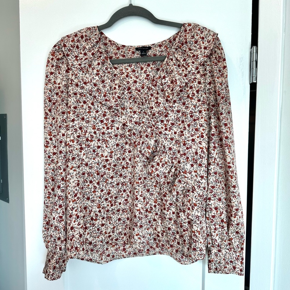 Ann Taylor Red Floral Tank